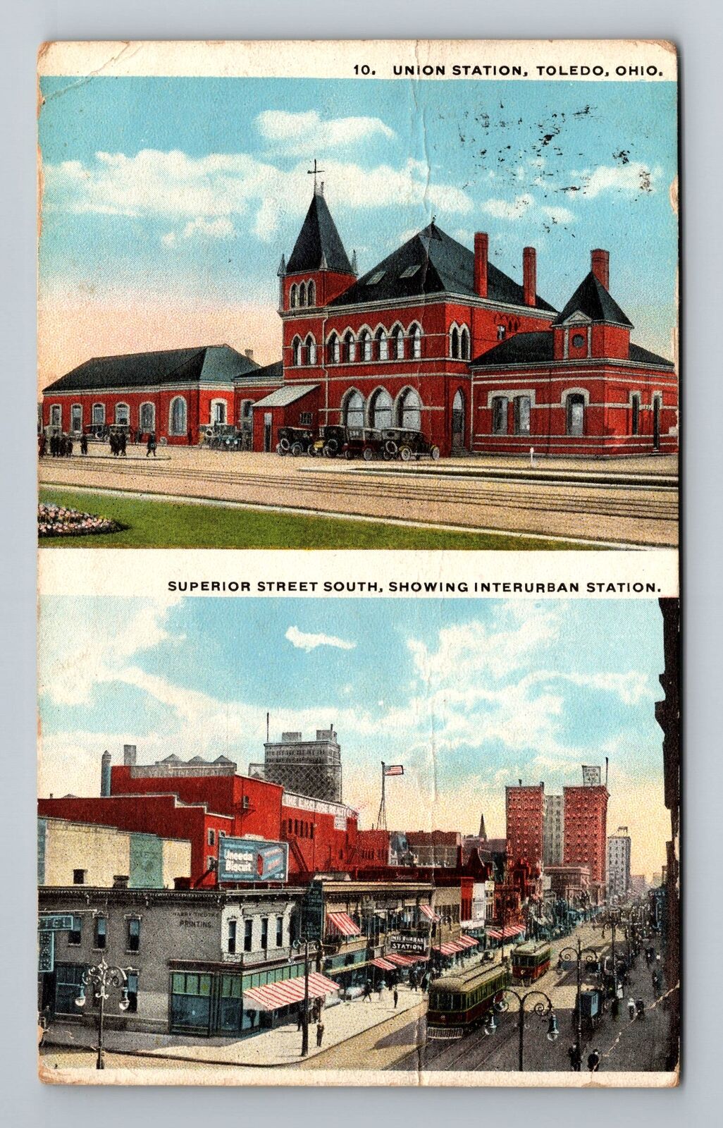 Toledo OH-Ohio, Union Station, Interurban Station, c1922, Vintage Postcard
