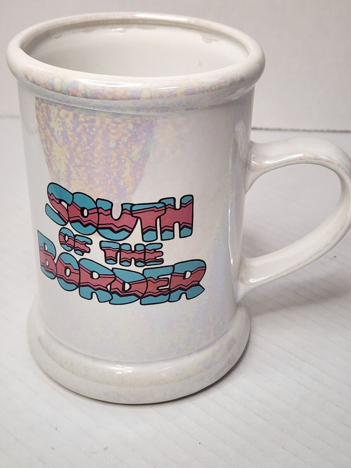 Vintage Pedro\'s South of the Border Mug Iridescent Purple Coffee Tea Cup Tall