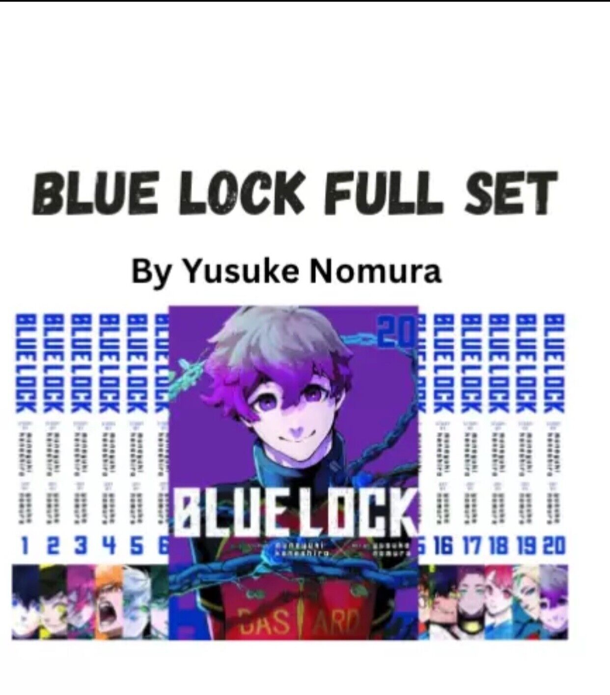 Blue Lock Manga Comic Set English Version Book Volume 1-24 By Yusuke Nomura Dhl