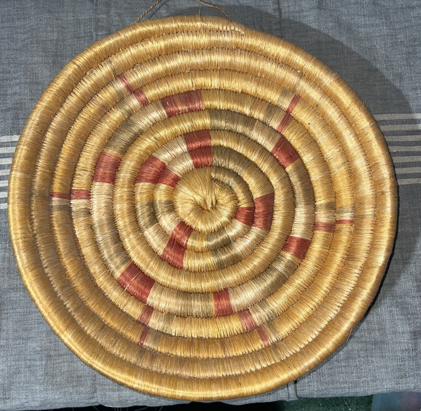Hopi Indian 15” Coil Basket Tray Stunning Native American  Southwest