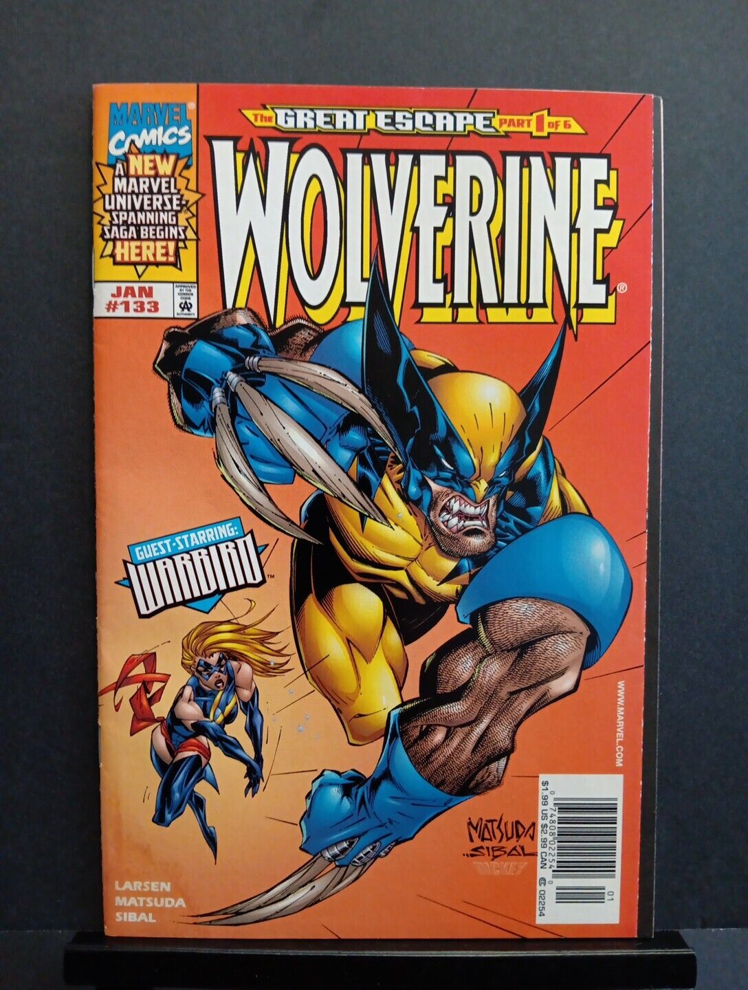 WOLVERINE #133 RARE NEWSSTAND 1999 Marvel - Matsuda art/cover  - Warbird app  VG