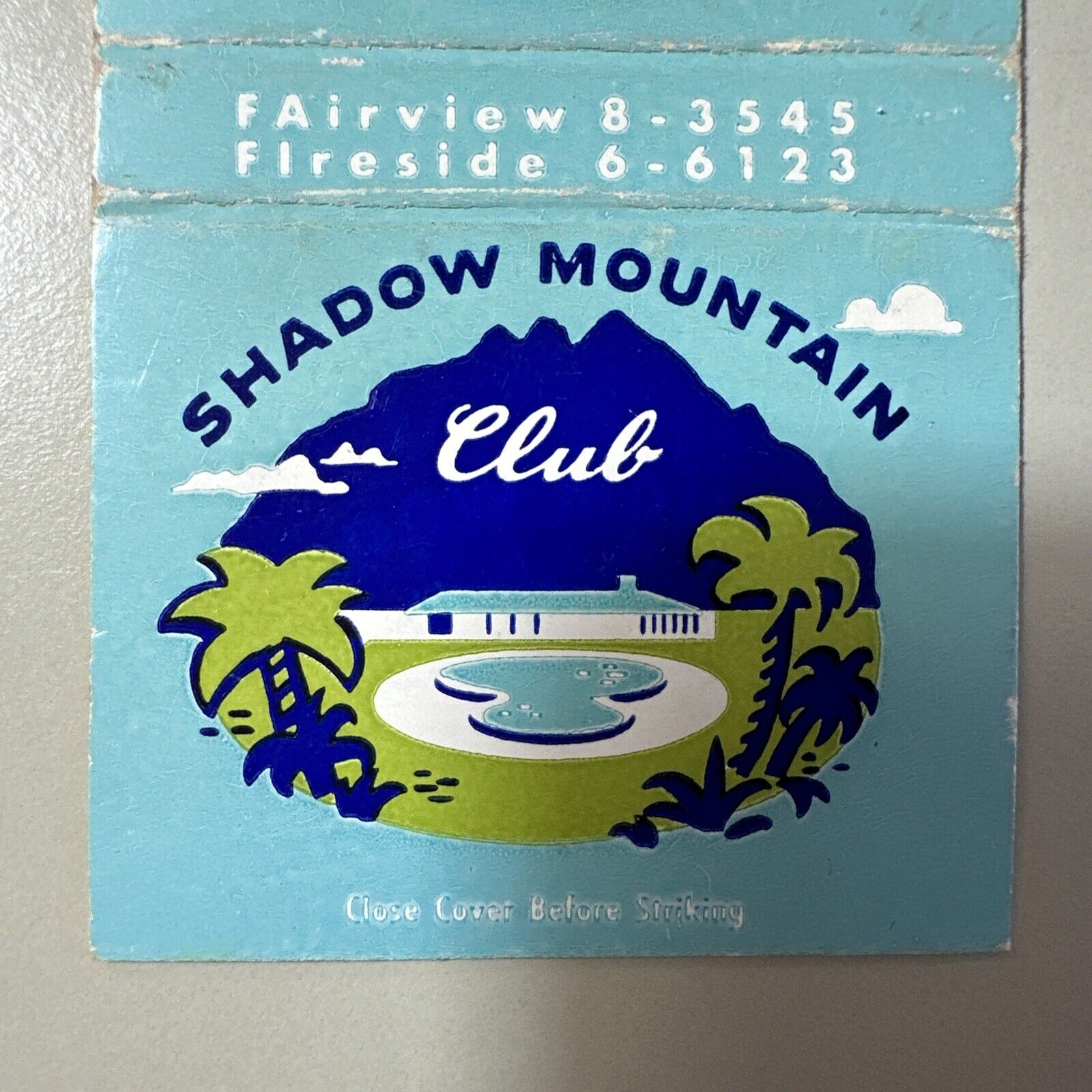 Vintage 1960s Shadow Mountain Club Palm Desert CA Matchbook Cover Midcentury