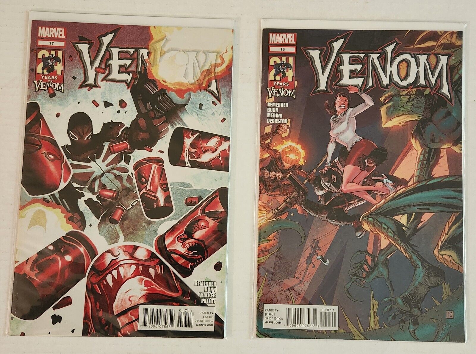 VENOM (Vol. 2) #17-21, 23-27  (Marvel Comics 2012-2013) 10 Issue Lot Missing #22