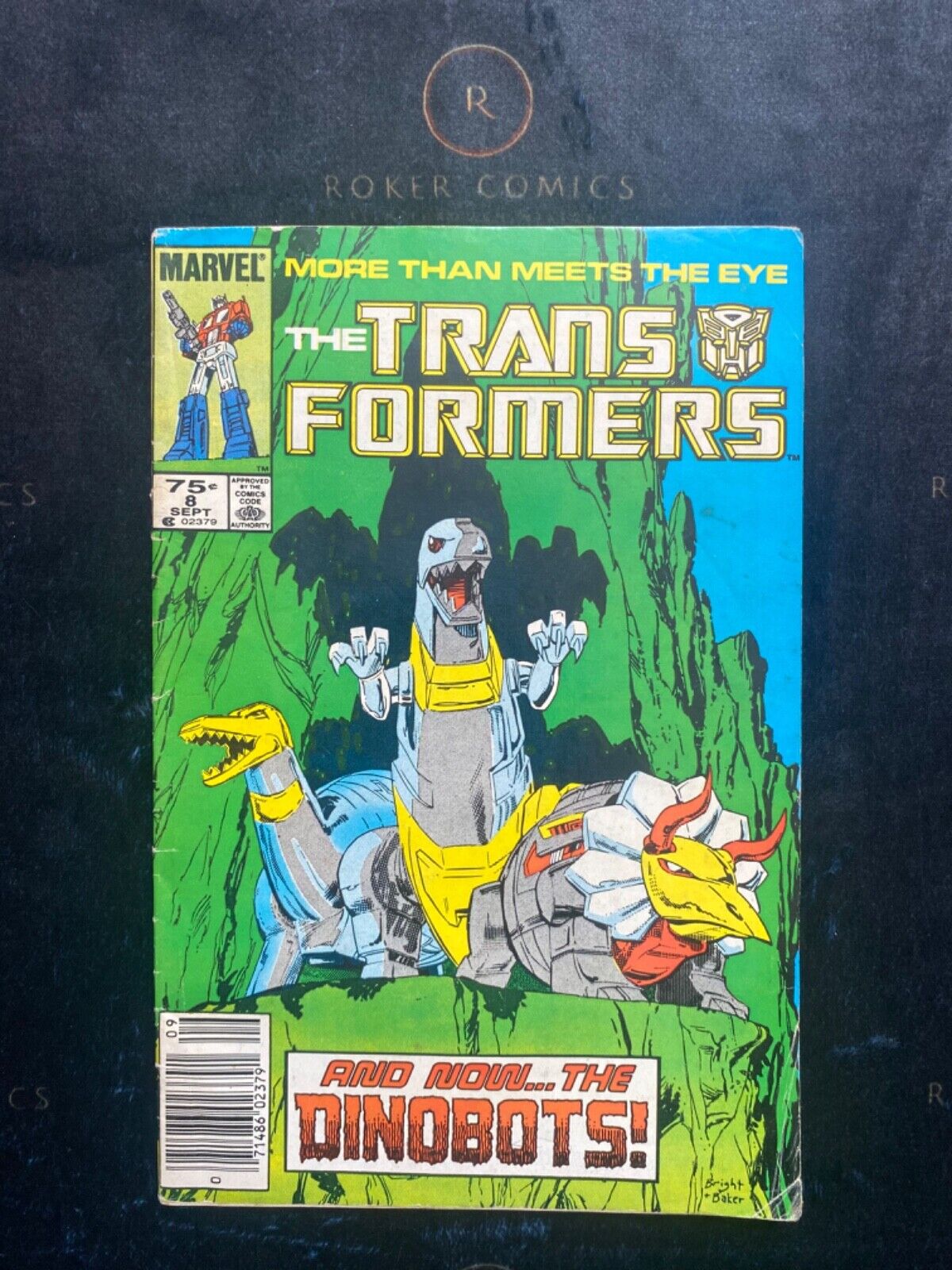 RARE 1985 Transformers #8 (RARE FIRST PRINT NEWSSTAND) 1st appearance DINOBOTS