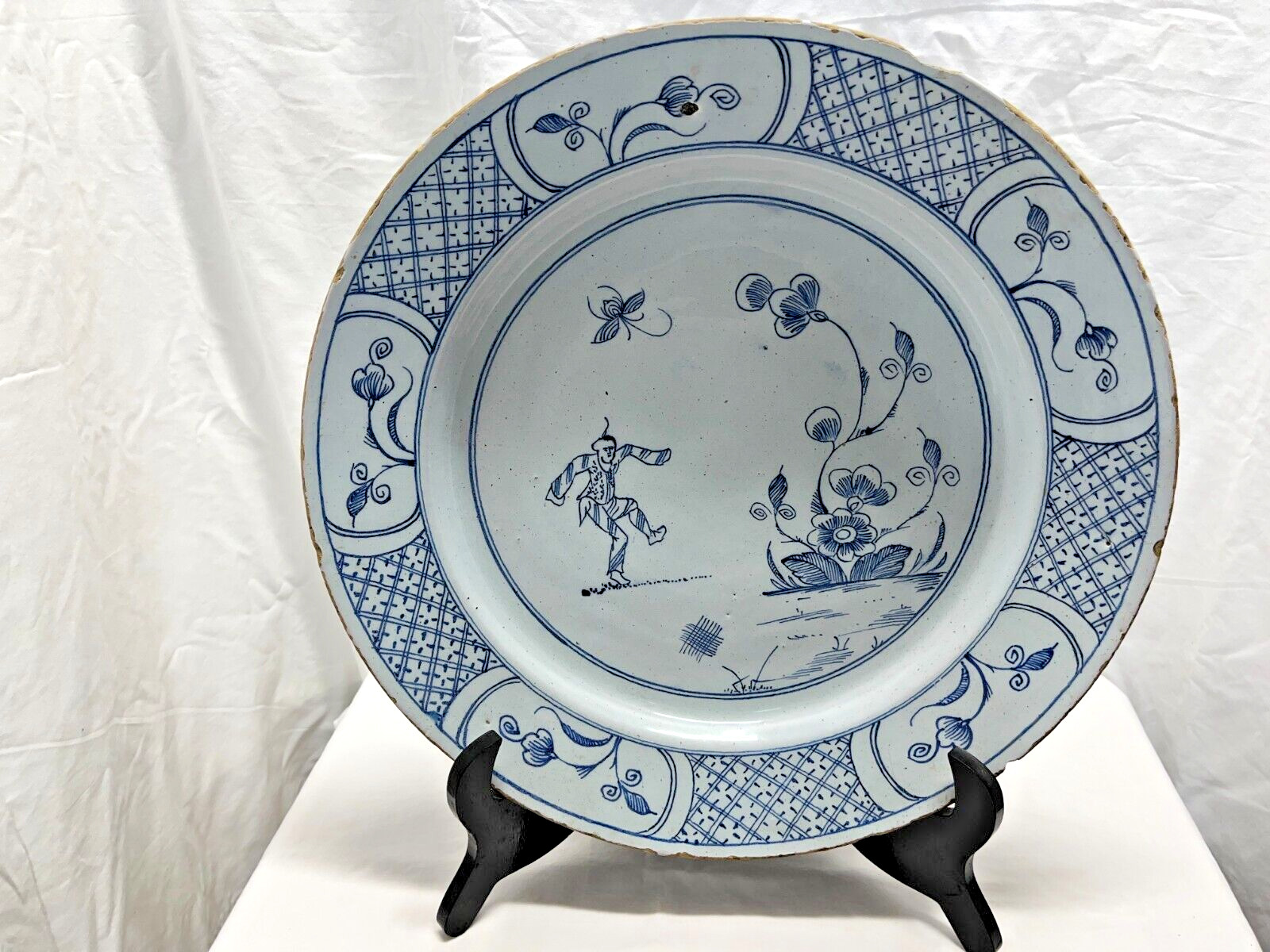 Large 17th Century English Bristol Delft Platter Delftware