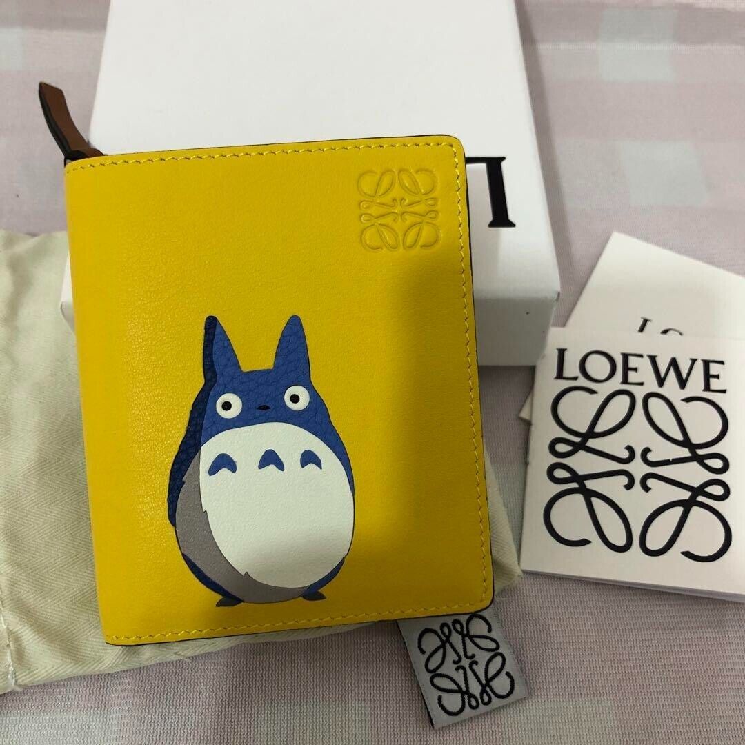 LOEWE x Studio Ghibli My Neighbor Totoro Bifold Wallet Yellow Card Case Japan
