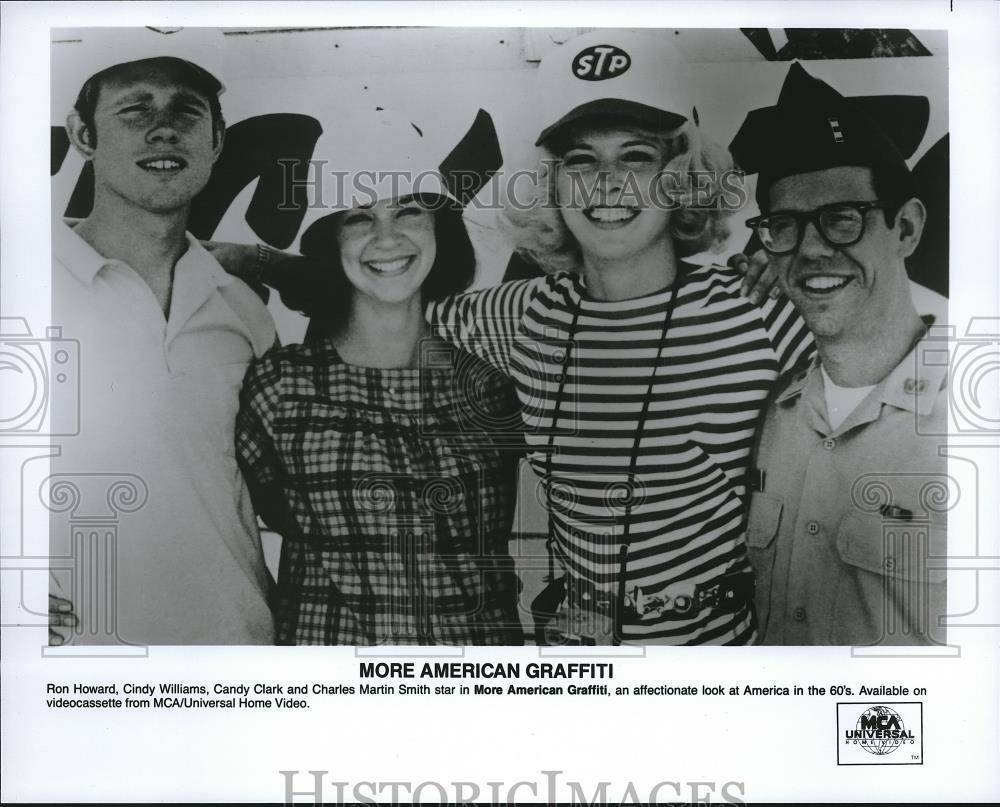 1979 Press PhotoRon Howard, Cindy Williams, Candy Clark & Charles Martin Smith i
