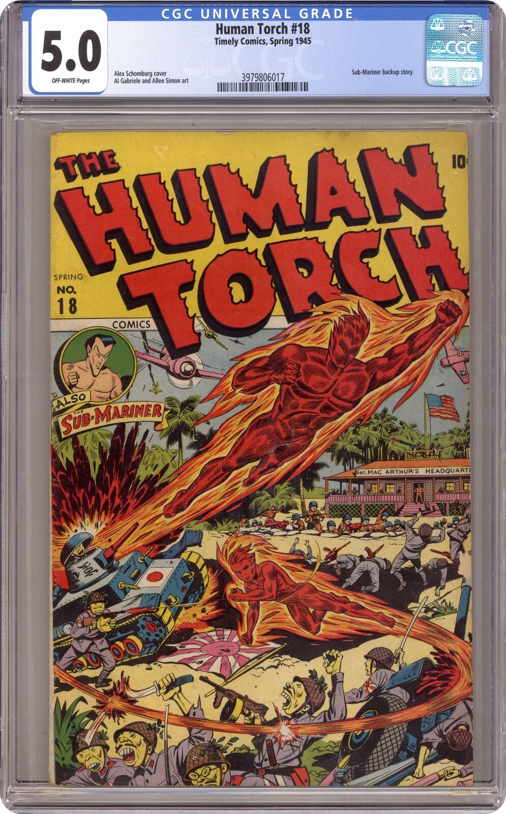 Human Torch Comics #18 CGC 5.0 1945 3979806017