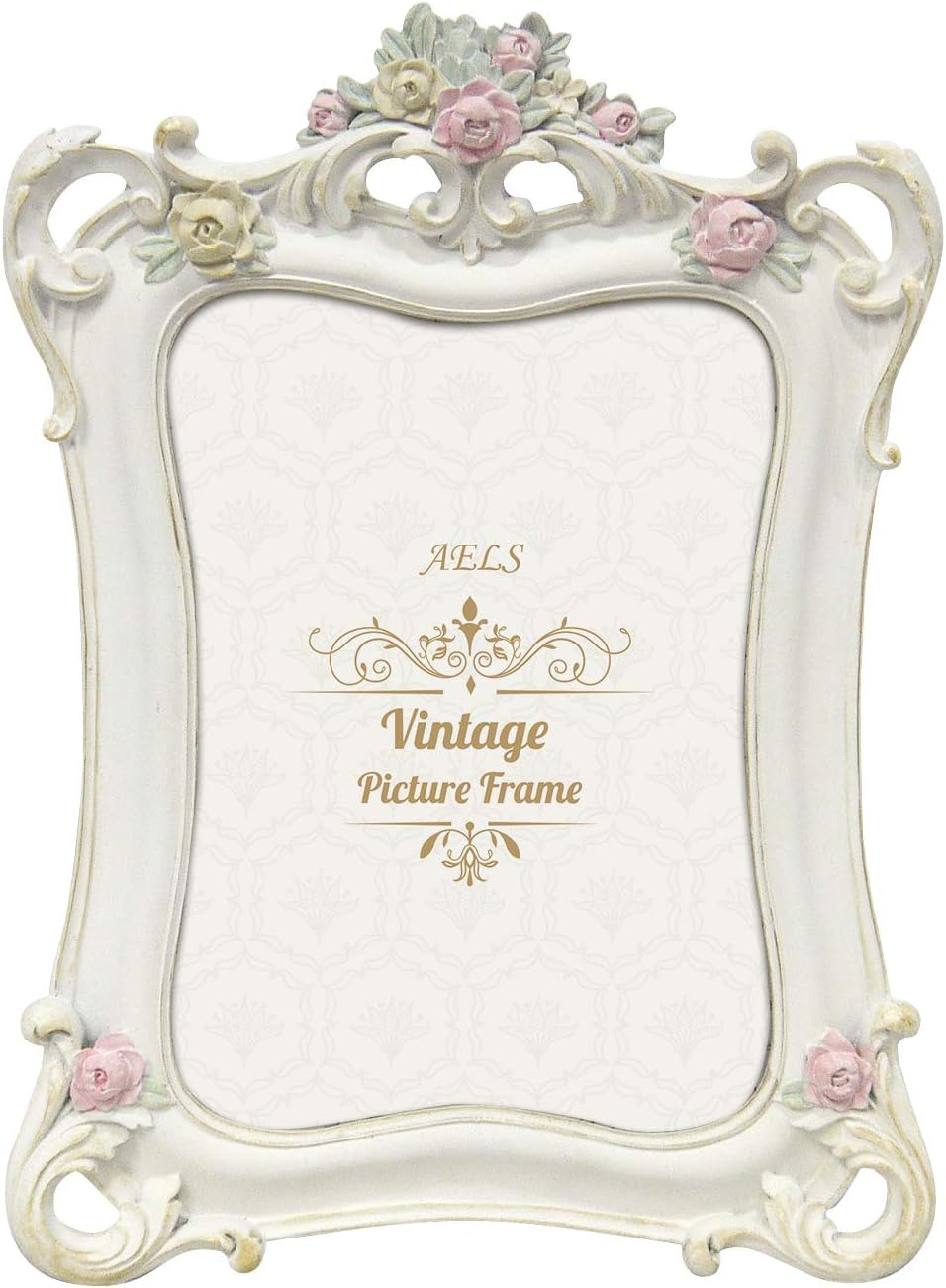 5x7 Inch Vintage Picture Frame Elegant Antique Photo Frames with Glass Front ...