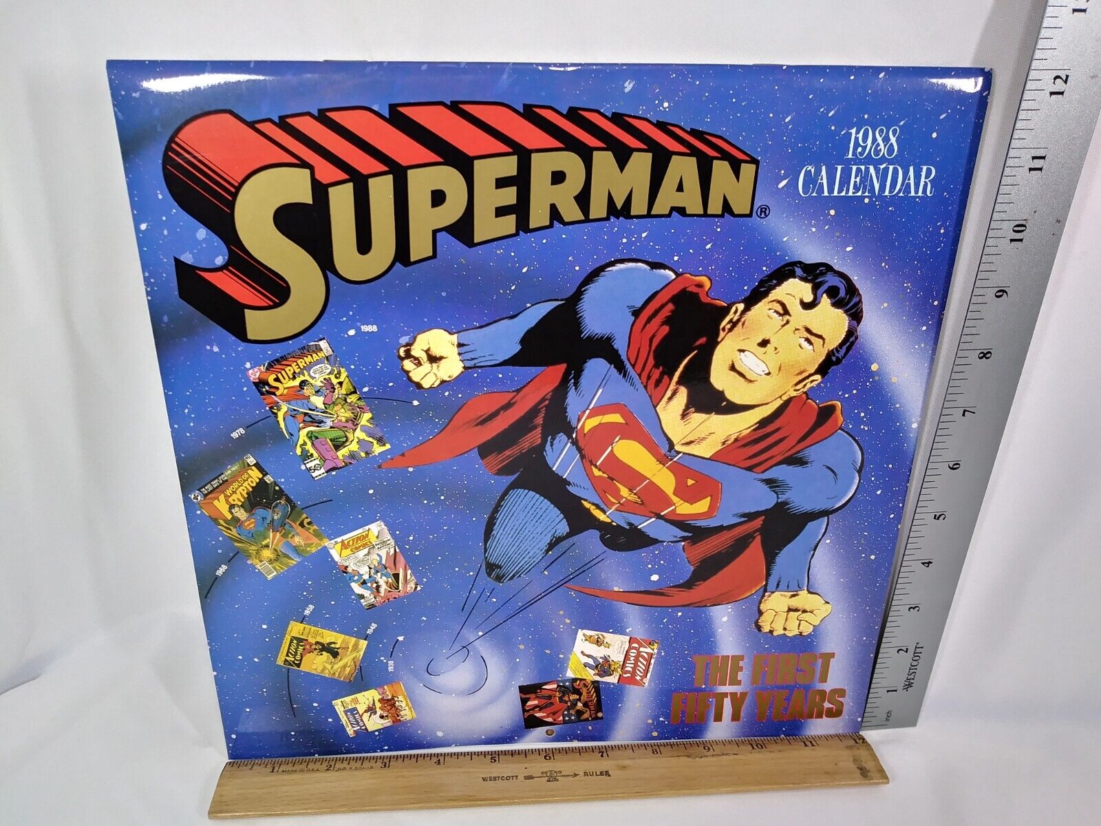 Vintage Dc Comics 1988 Superman Calendar The 1st 50 Years
