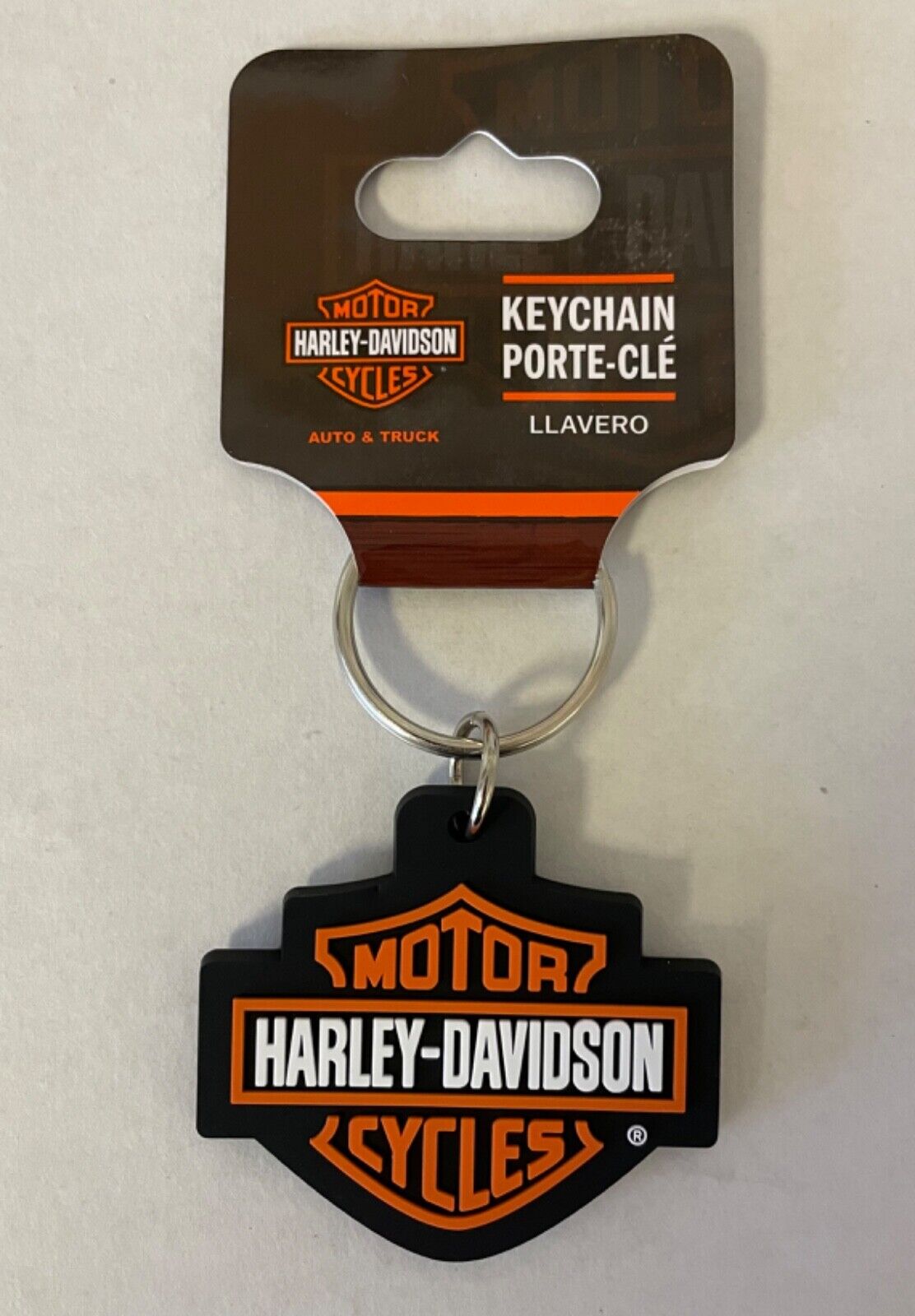 Harley-Davidson Bar & Shield Rubber Key Chain Plasticolor NEW
