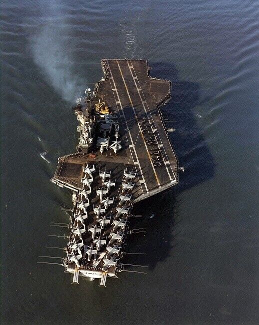 U.S. Navy Aircraft Carrier USS Midway at sea 8x10 Vietnam War Photo 839