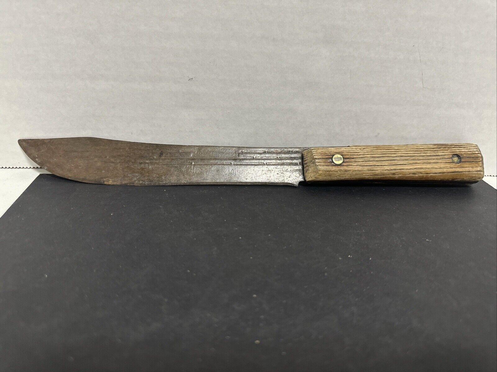 Vintage Forgecraft Hi-Carbon Steel Butcher Knife 7” Blade 11 5/8” Overall Length