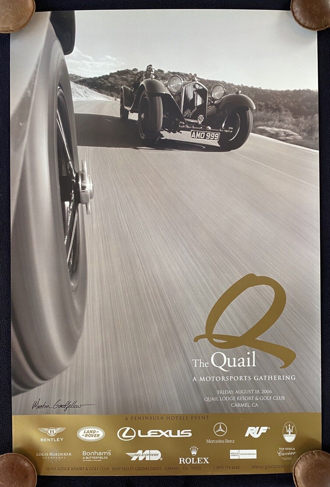 2006 Quail Motorsports Gathering Poster 1932 ALFA ROMEO 8C Mille Miglia Spyder