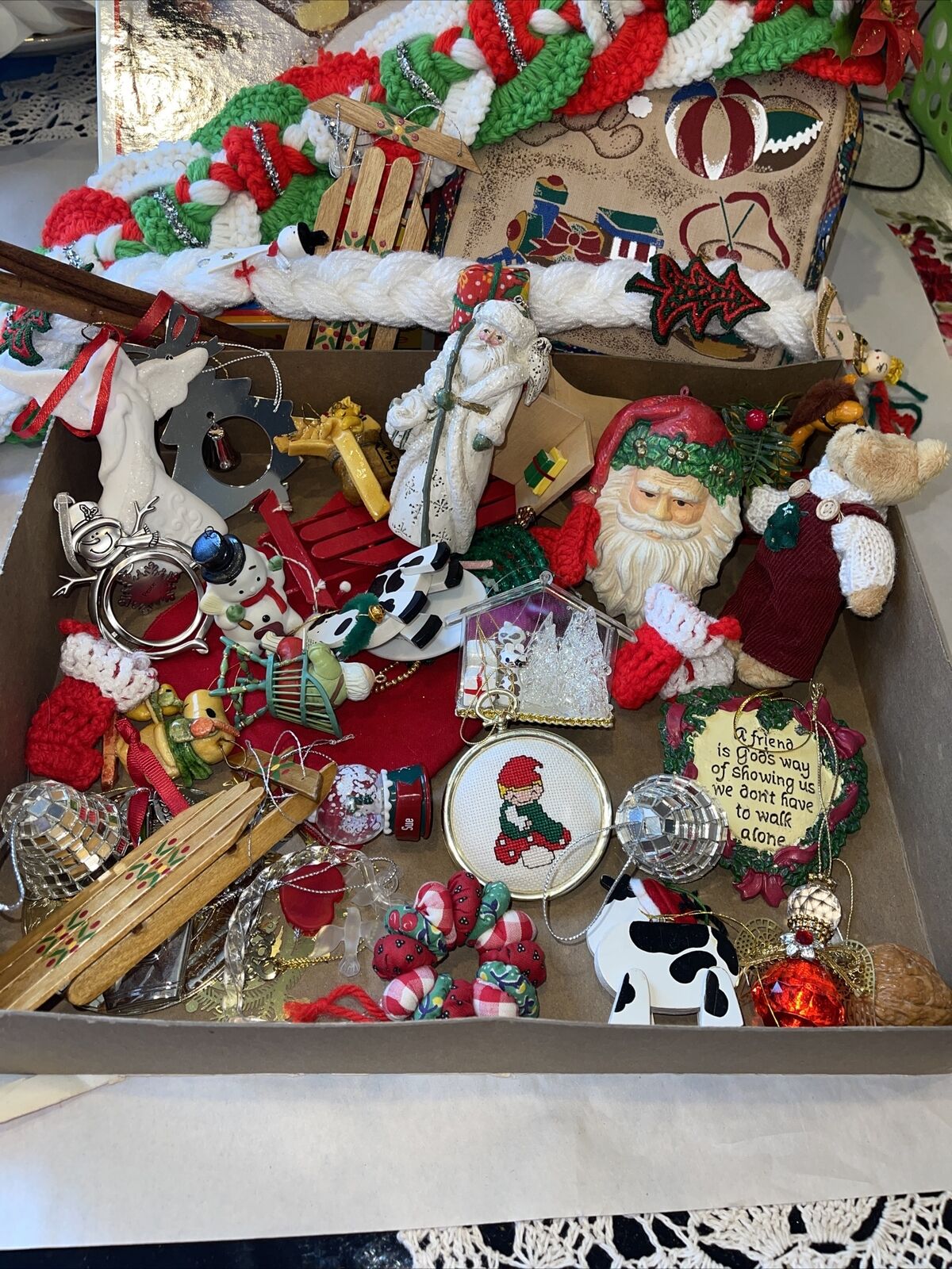 Vintage Victorian Style Christmas Tree Ornament Lot Assorted Variety,