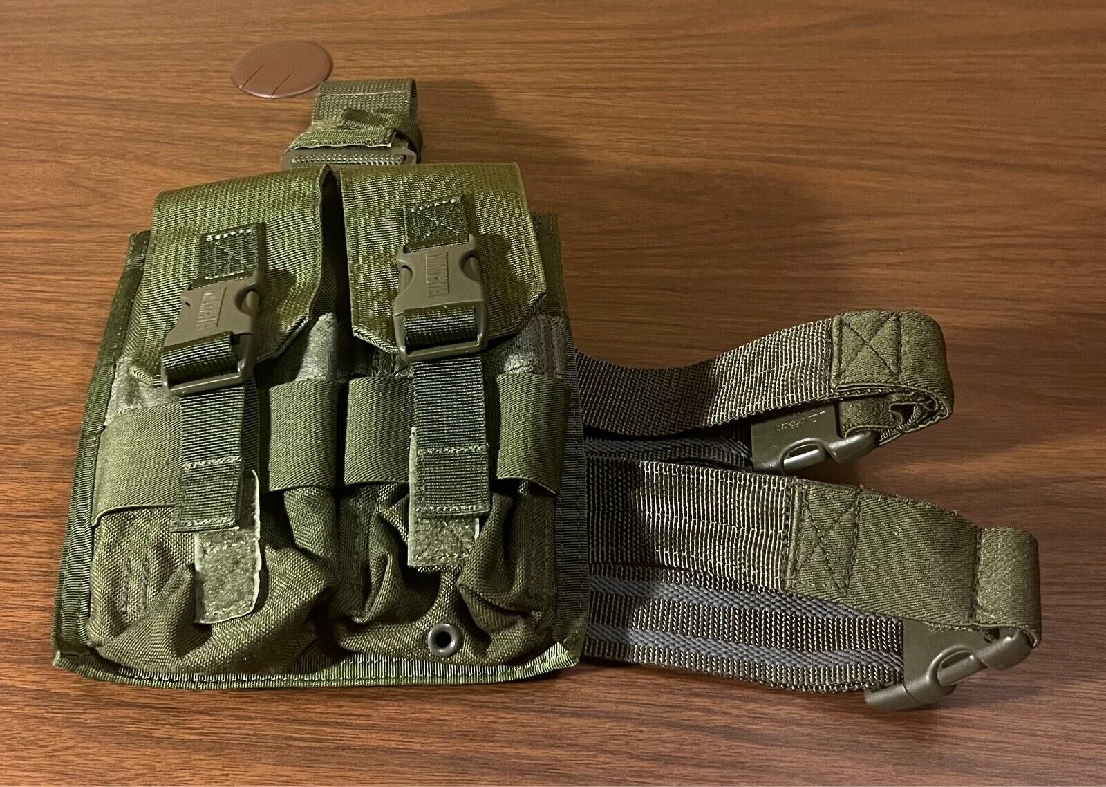 Blackhawk Tactical/Field Double Mag Pouch - Drop Leg Pouch - Hunter Green - GUC