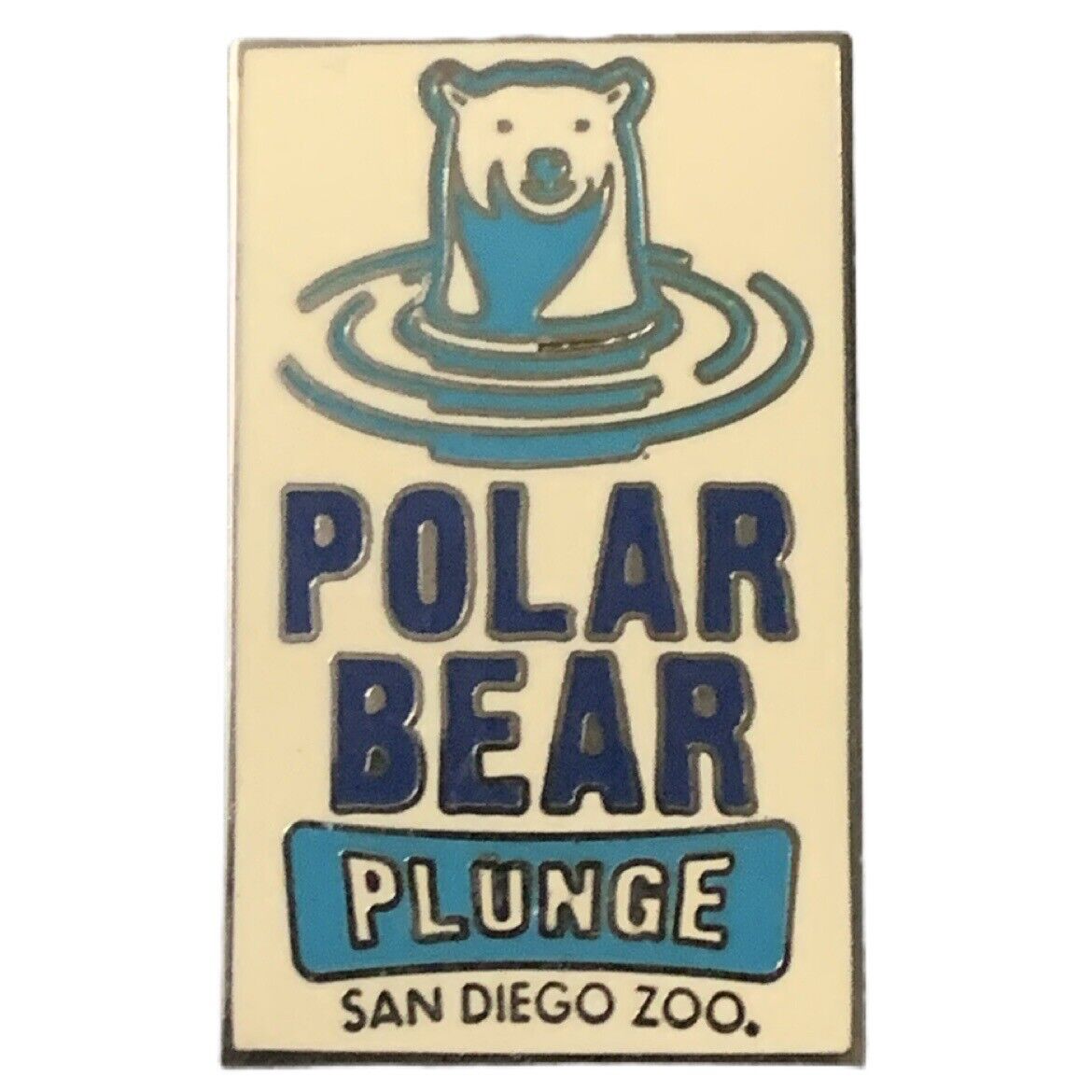 Vintage San Diego Zoo Polar Bear Plunge Travel Souvenir Pin