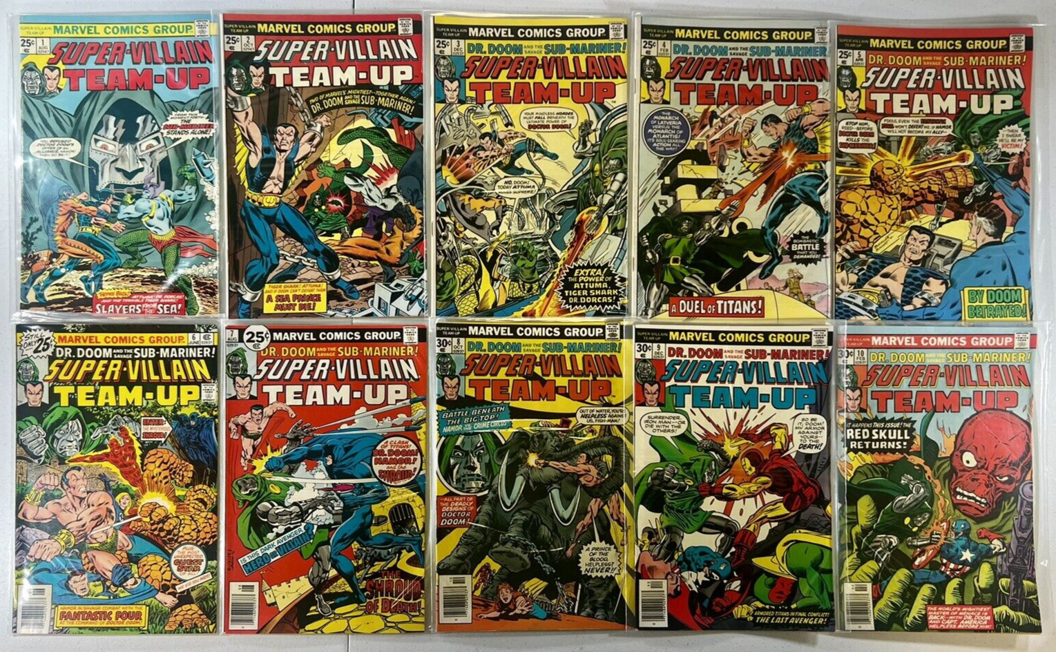 Super-Villain Team-Up #1-17 Complete Run Marvel 1975 Lot of 17