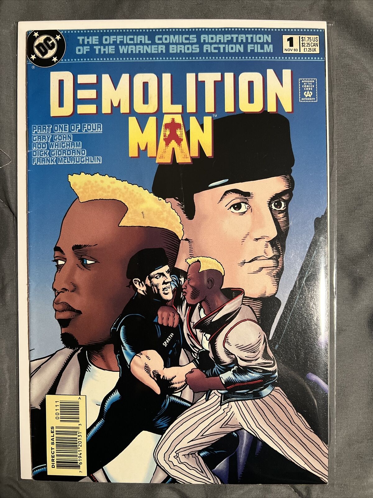Demolition Man #1 Sylvester Stalone Movie Adaptation (1993 Marvel Comics)