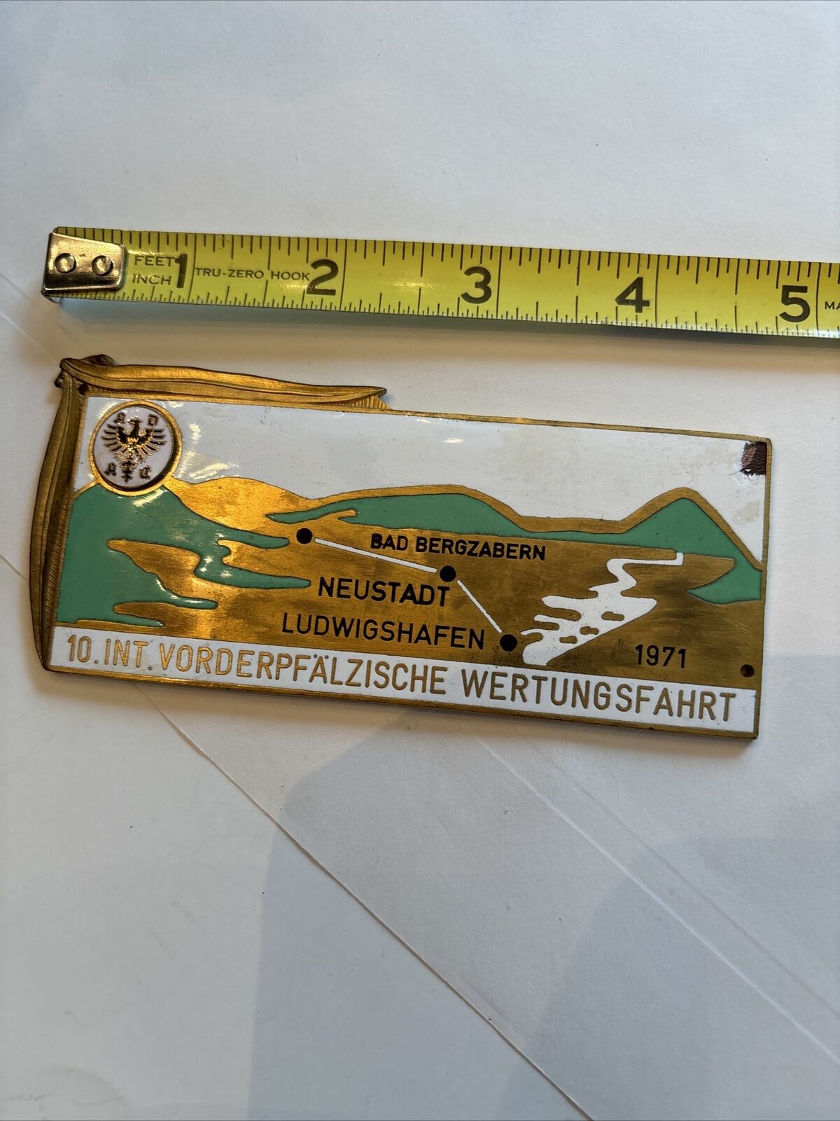 Rare Vintage grill badge ADAC Wertungsfahrt Enamel