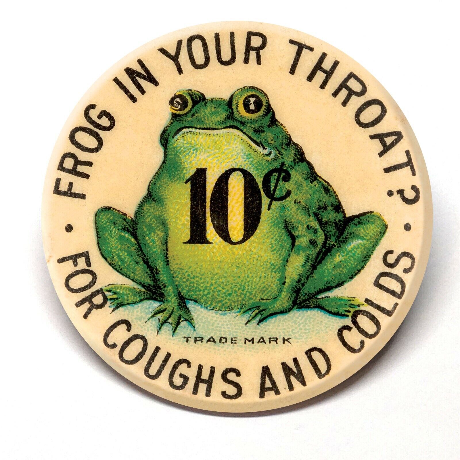 Frog In Your Throat Advertising Pocket Mirror Vintage Style