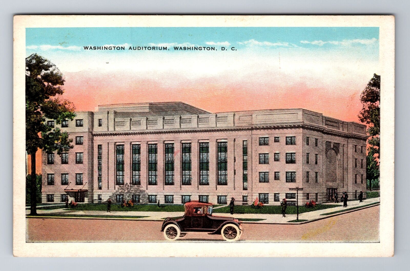 Washington DC, Washington Auditorium, Antique, Vintage Postcard