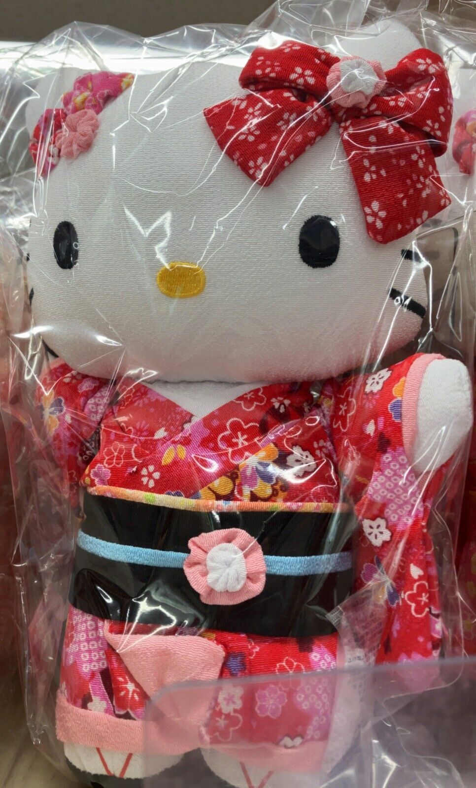 Sanrio Character Hello Kitty Stuffed Toy (Red Kimono) L Size Plush Doll New