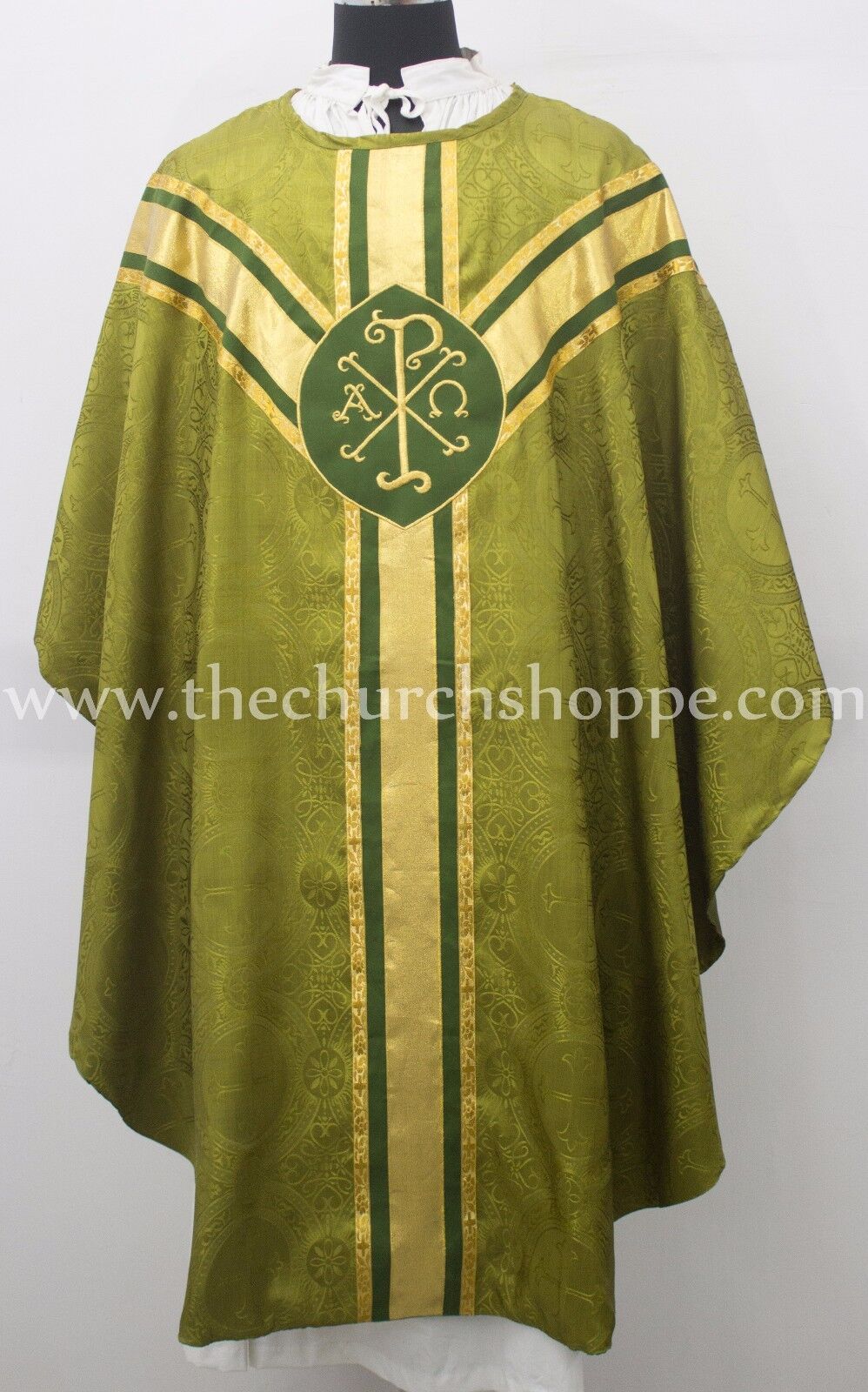 Olive Green gothic vestment, stole & mass set ,Gothic chasuble,casula,casel NEW