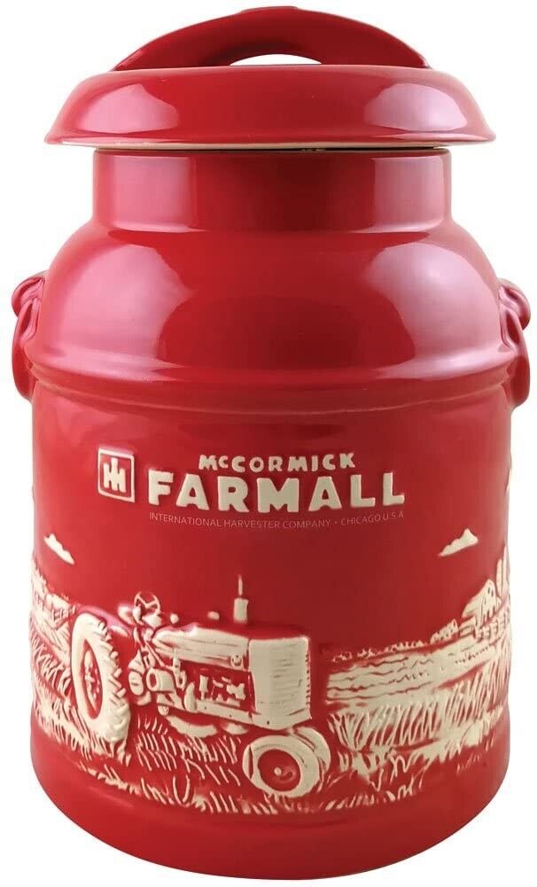 Farmall Stoneware Milk Can Cookie Jar