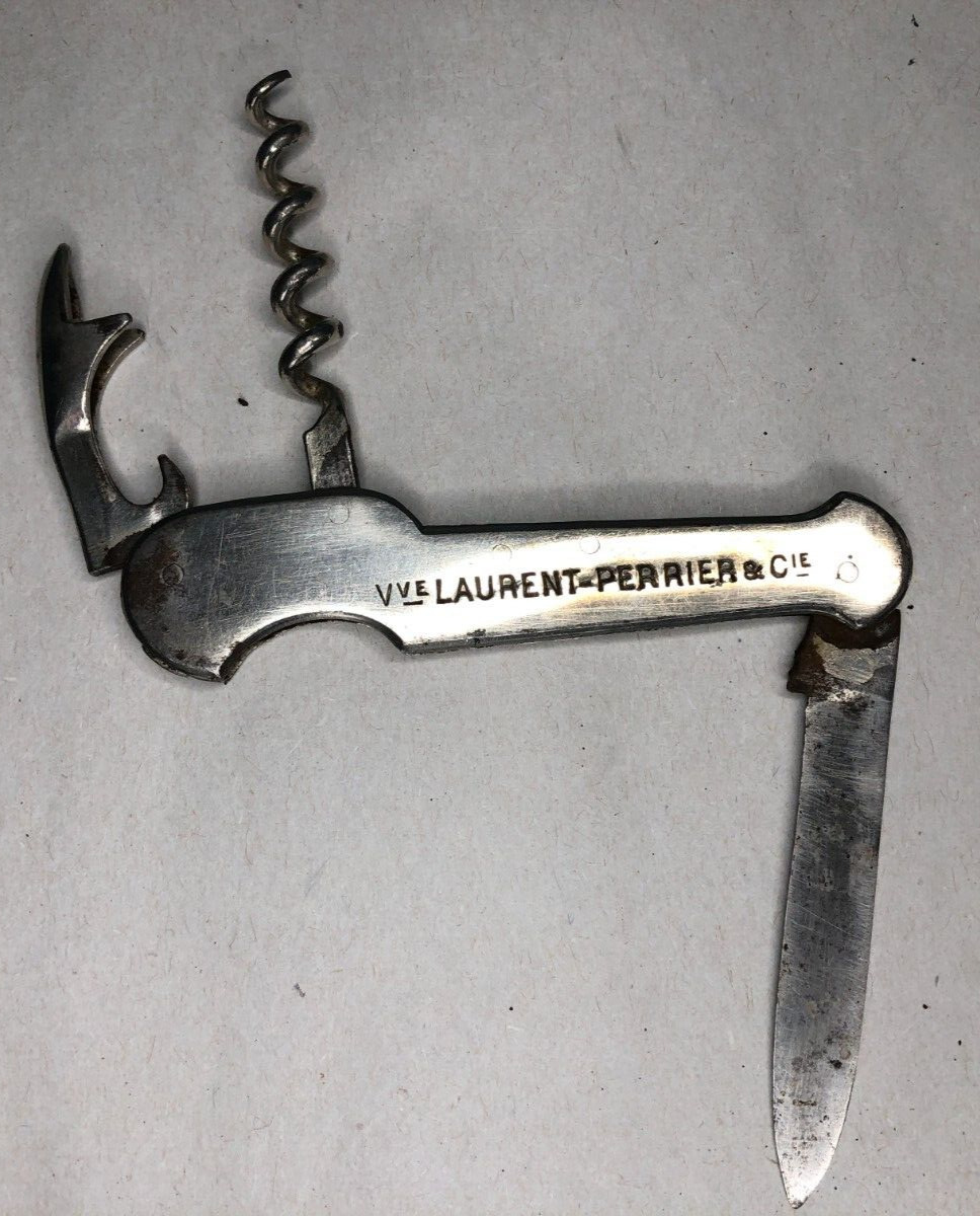 Vintage Laurent Perrier Champagne Bottle Opener Cork Screw Pocket Knife France