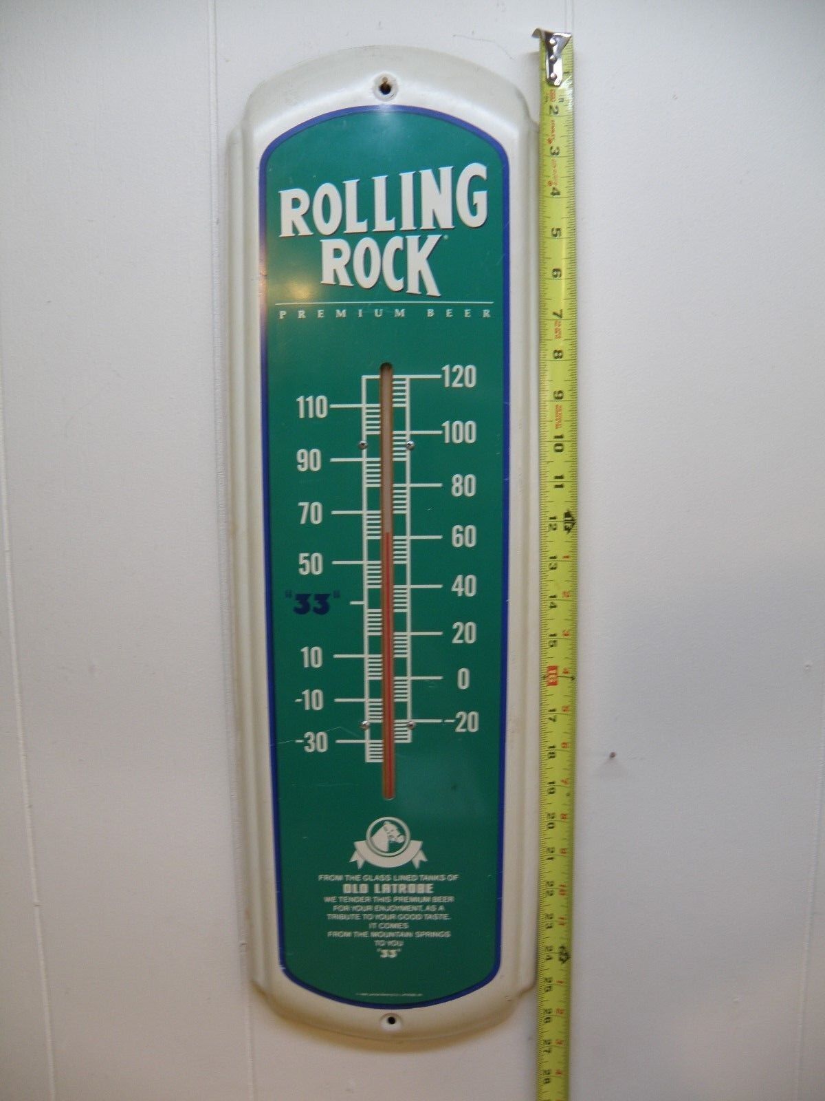 ROLLING ROCK THERMOMETER