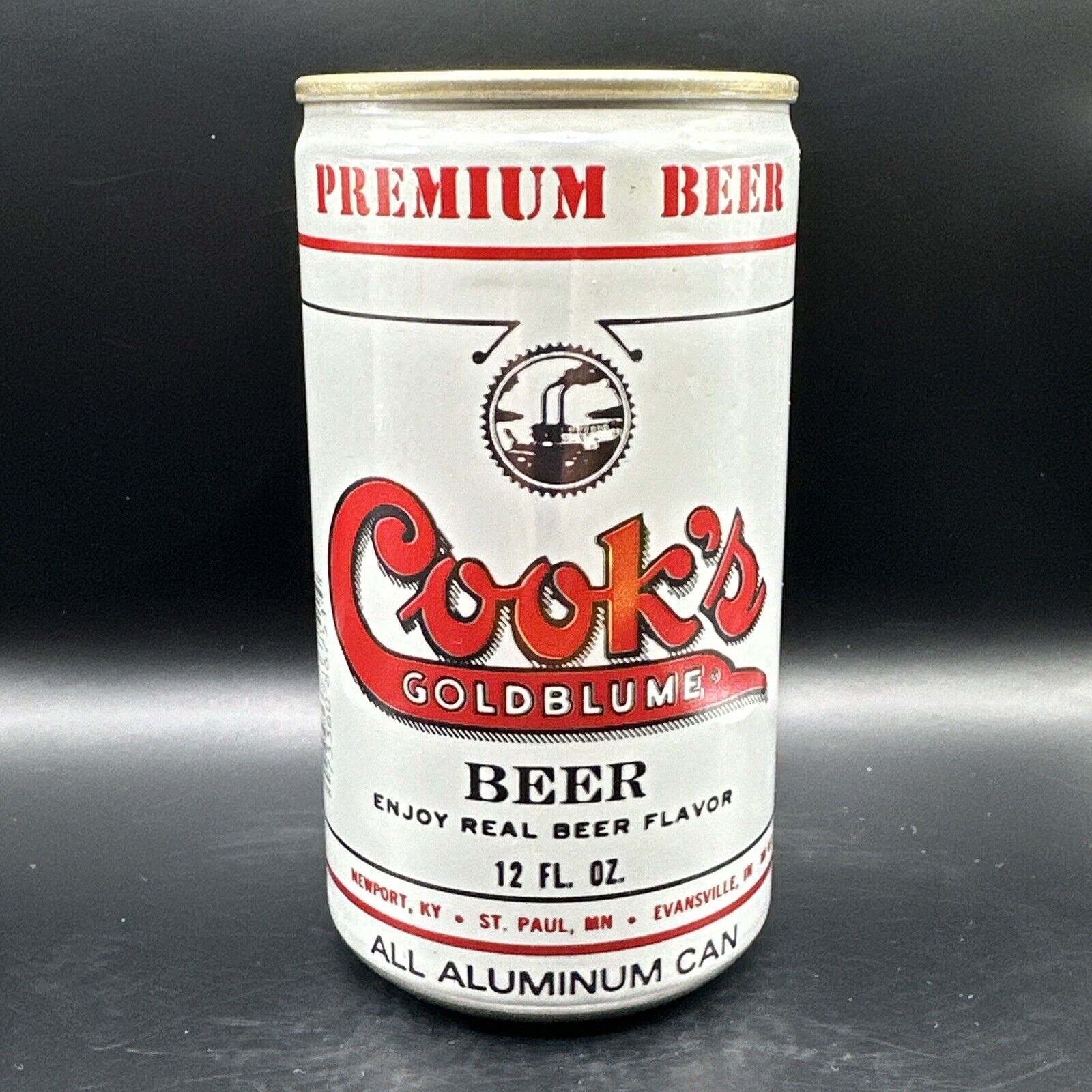 Cook\'s Goldblume Beer Can. 12 oz. Bottom opened Early 1970’s