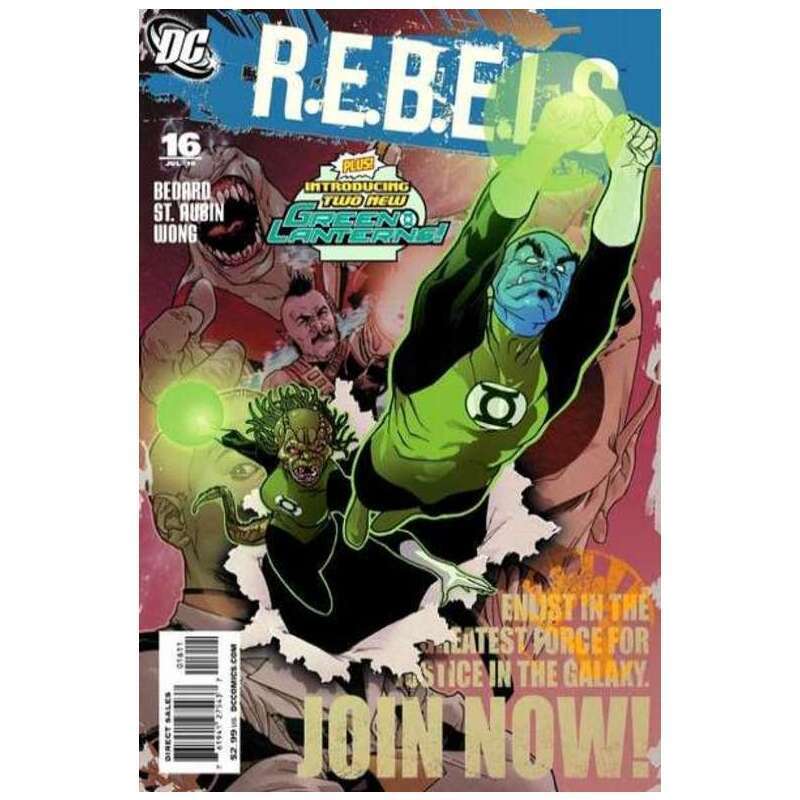 R.E.B.E.L.S. (2009 series) #16 in Near Mint condition. DC comics [m\\