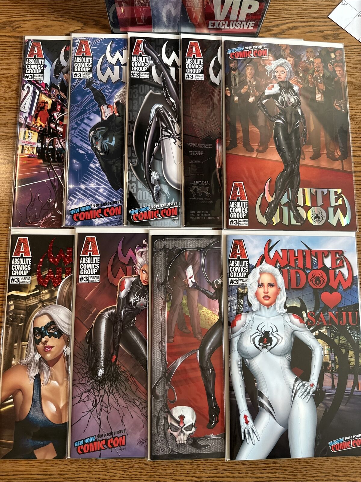 White Widow #3 NYCC 2019 Variant MASTER SET #44/50 Lot of 9 Comics Absolute VIP