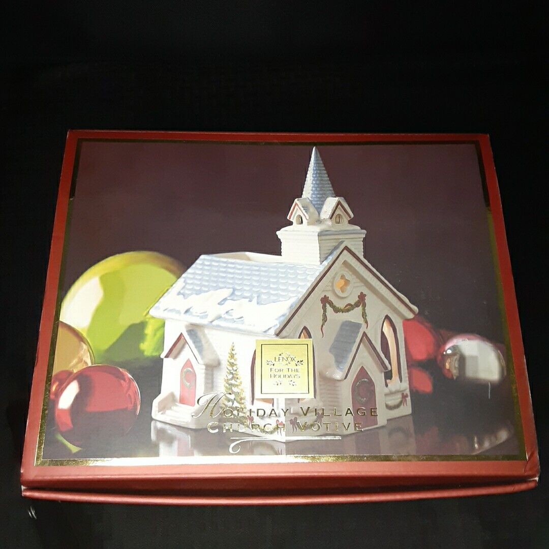 Lenox For The Holidays Village Church Votive Holder Tealight Ceramic Christmas