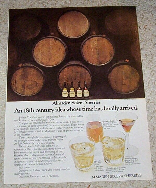 1977 print ad - Almaden Vineyards Wine - Los Gatos Paicines CA vintage ADVERT