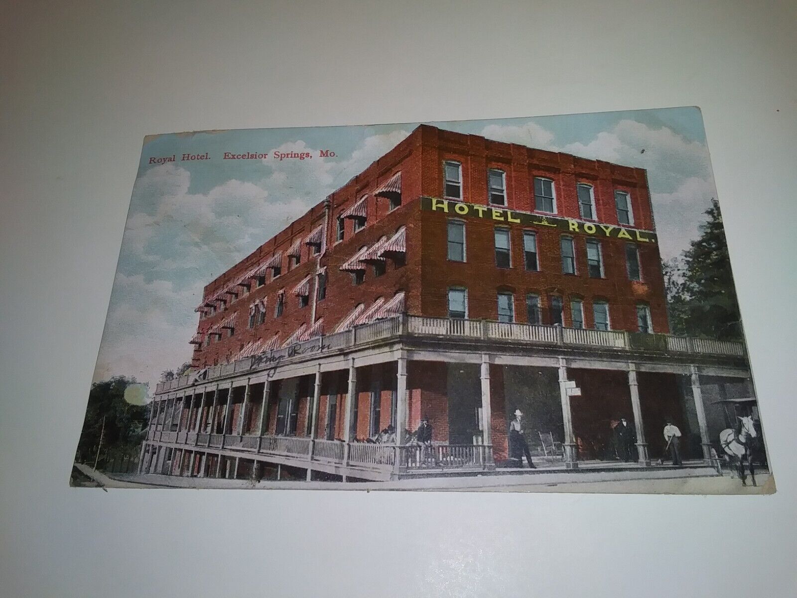 Vintage 1909 Royal Hotel Excelsior Springs Missouri Postcard