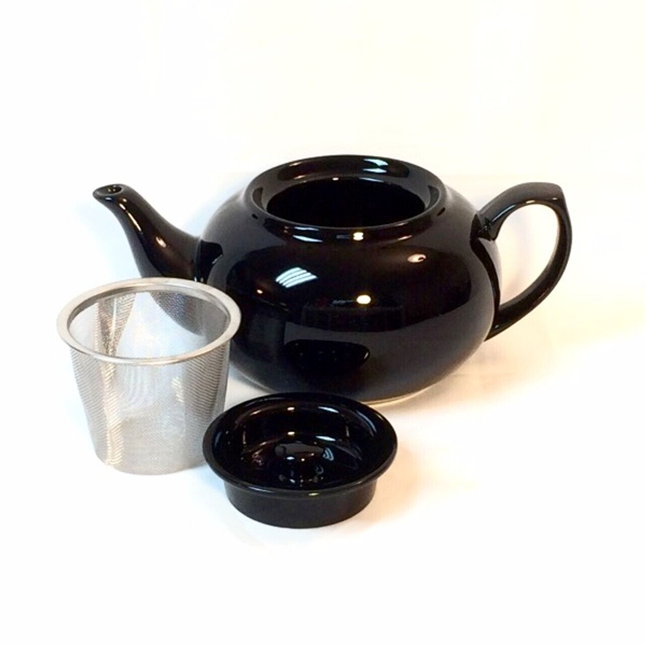 Ceramic Teapot (Black) - PersonaliTEA New Teaware Filter Basket 
