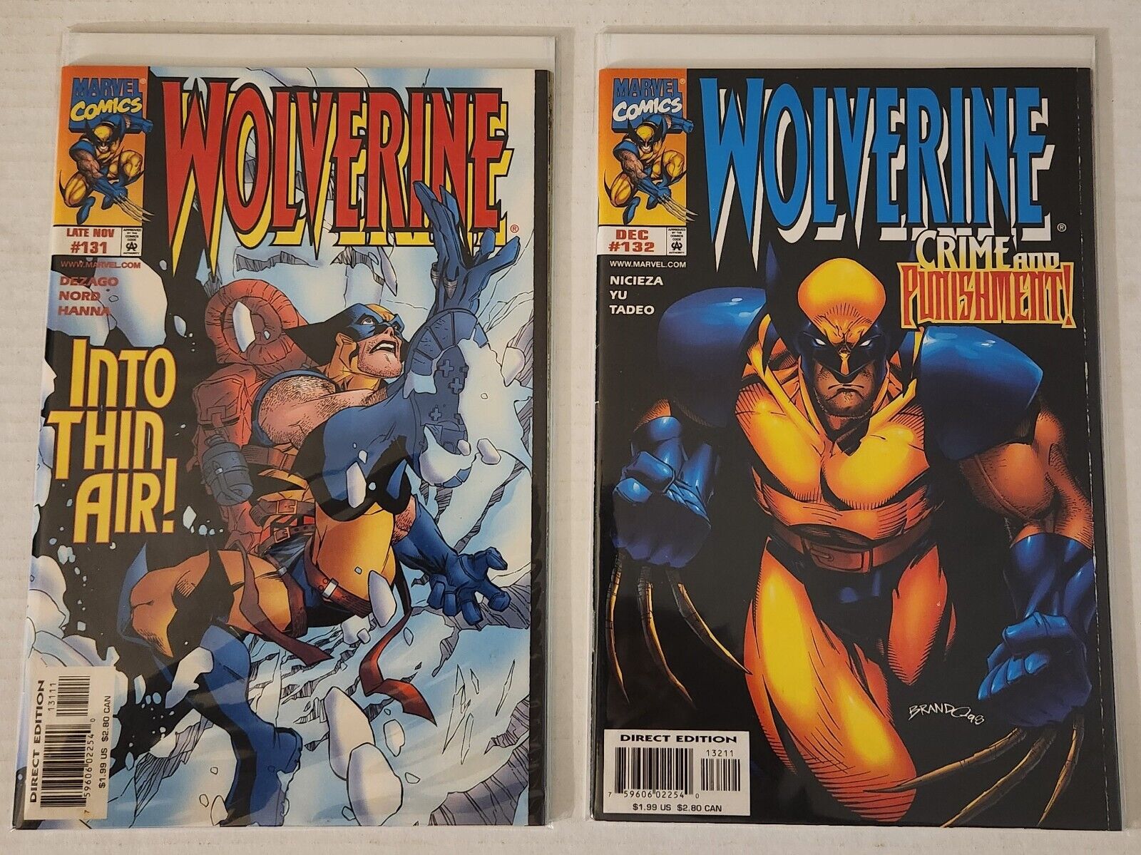 Wolverine (vol. 2) #131-140 (Marvel Comics 1998-1999) 10 issue run