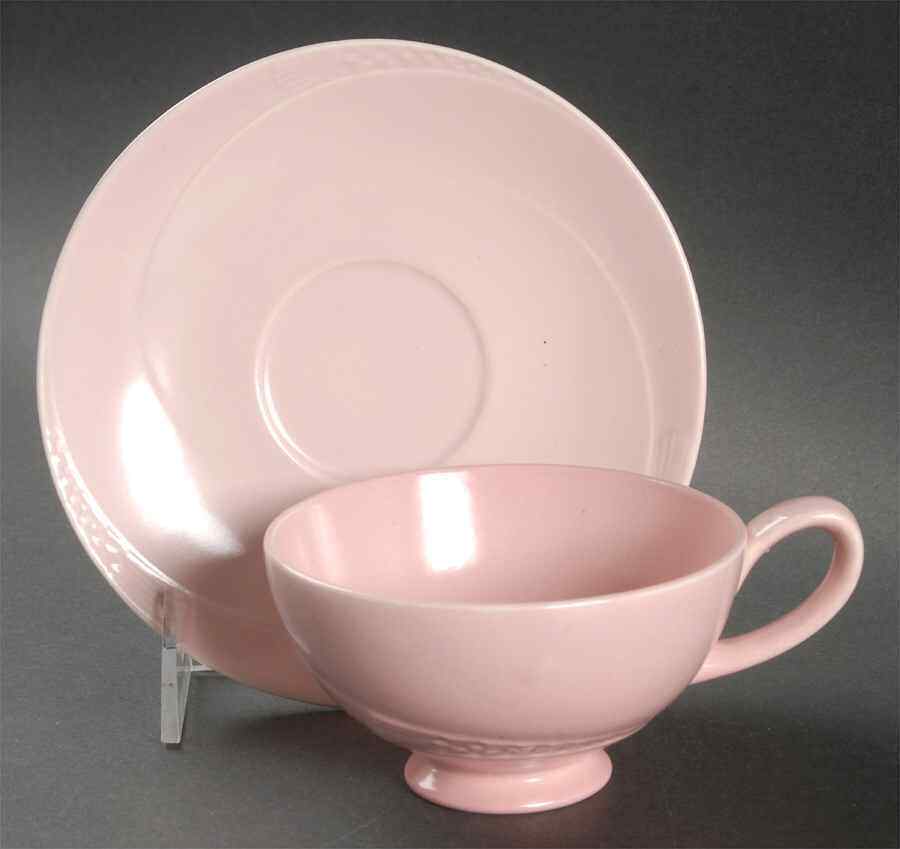 Homer Laughlin  Serenade Pink Cup & Saucer 225262