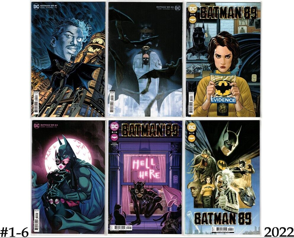 BATMAN '89 #1-6 COMPLETE SET (2022)-MIXED COVERS-BURTON/KEATON UNIVERSE-DC- FINE