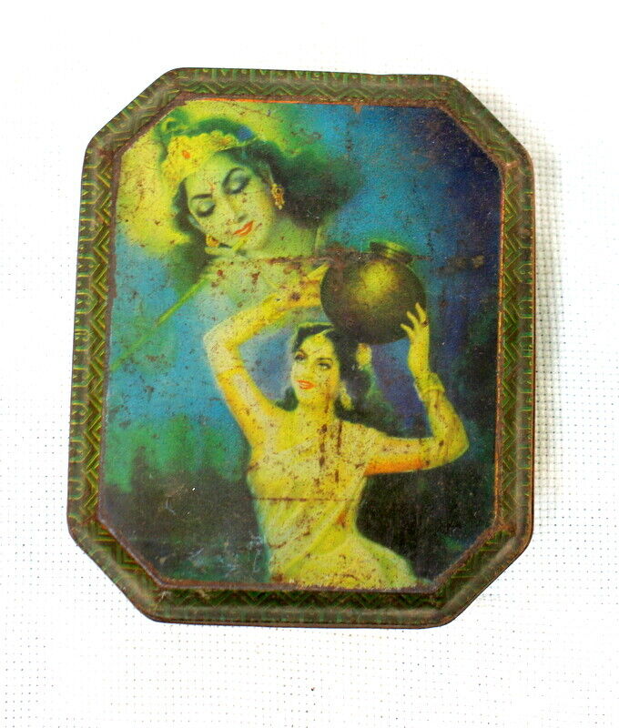 Indian Old Vintage Unique Advertisement  Print  Metal Tin Box BR S219