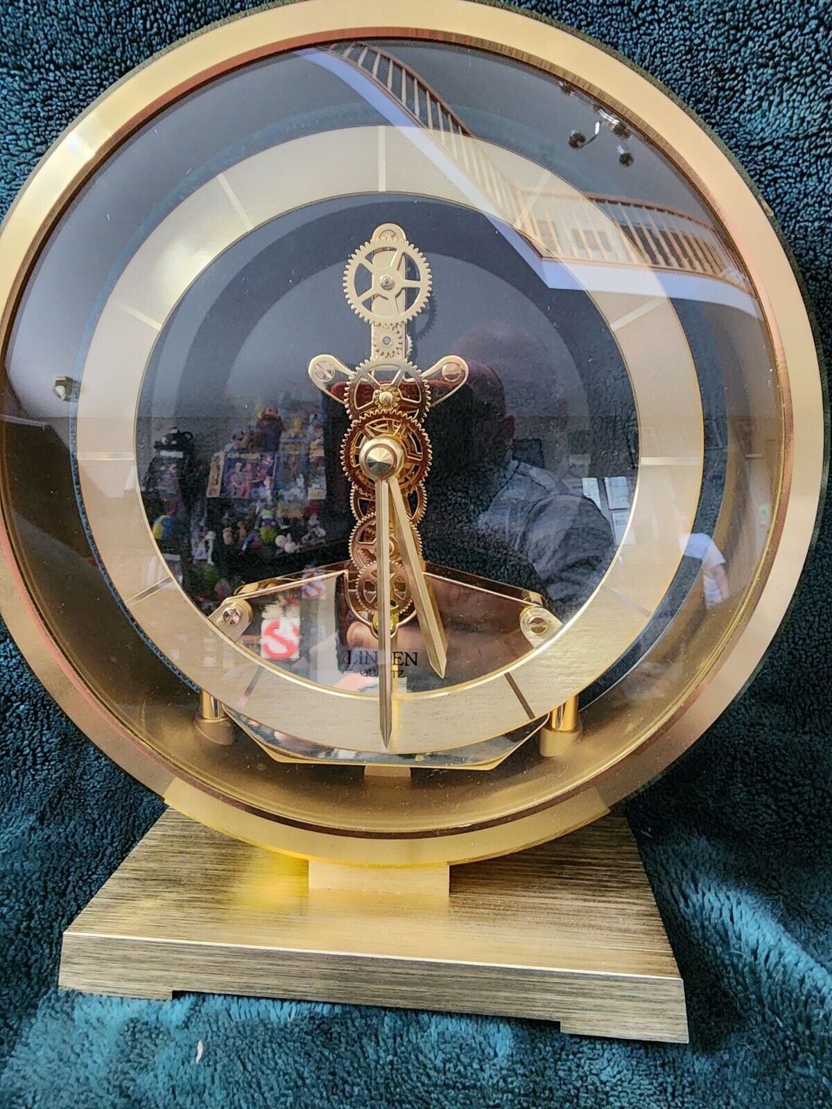 Linden Quartz Cuckoo MFG CO. Skeleton Clock Made in Japan Modern Mantel Time Pie