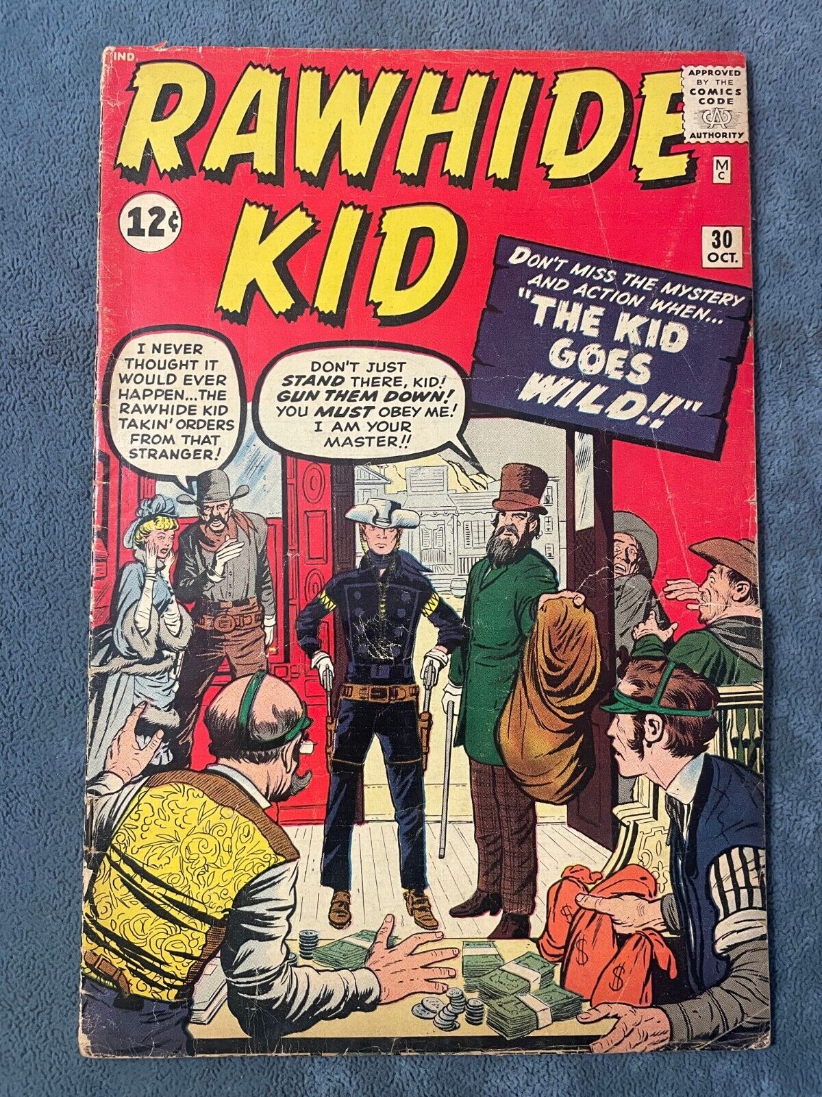Rawhide Kid #30 1963 Atlas Marvel Comic Book Western Jack Kirby Cover GD+