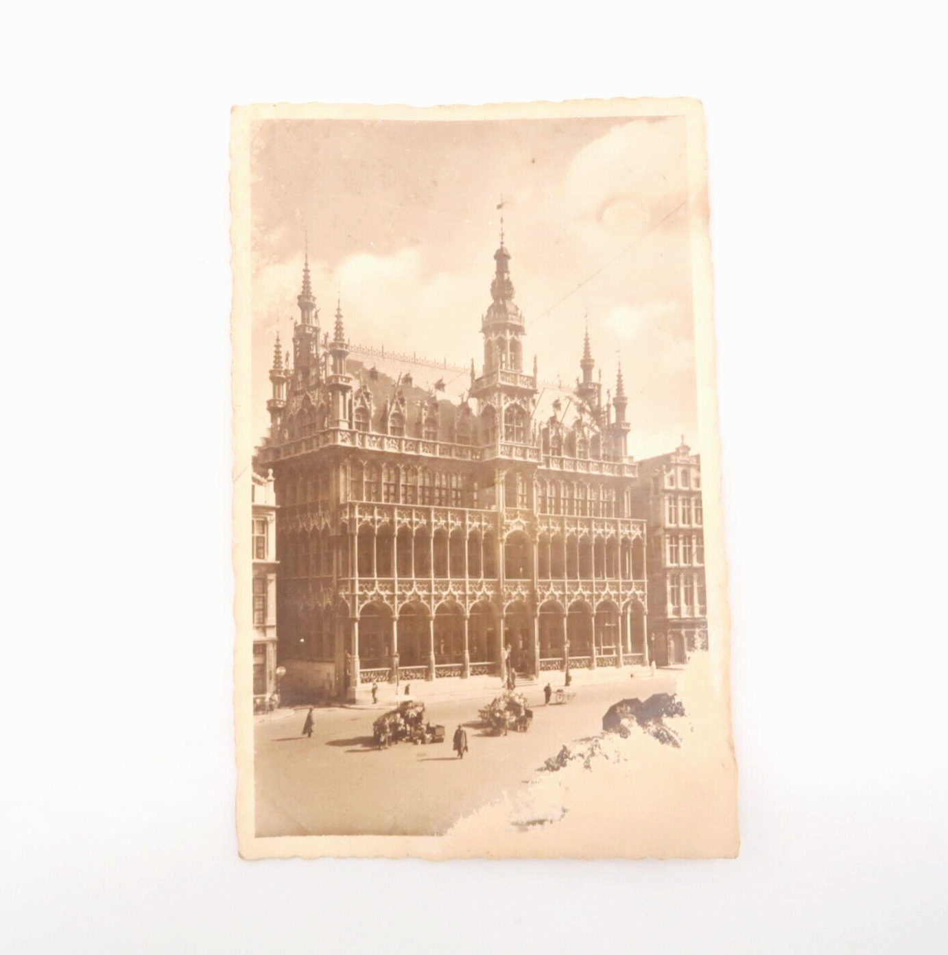 Photo Postcard Grand-Place Brussels Belgium Town Hall B.F. Thierry RPPC Unposted