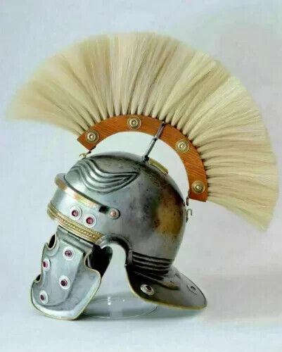 New Roman Imperial Gallic Centurion Helmet Armour With Horse Hair Plume