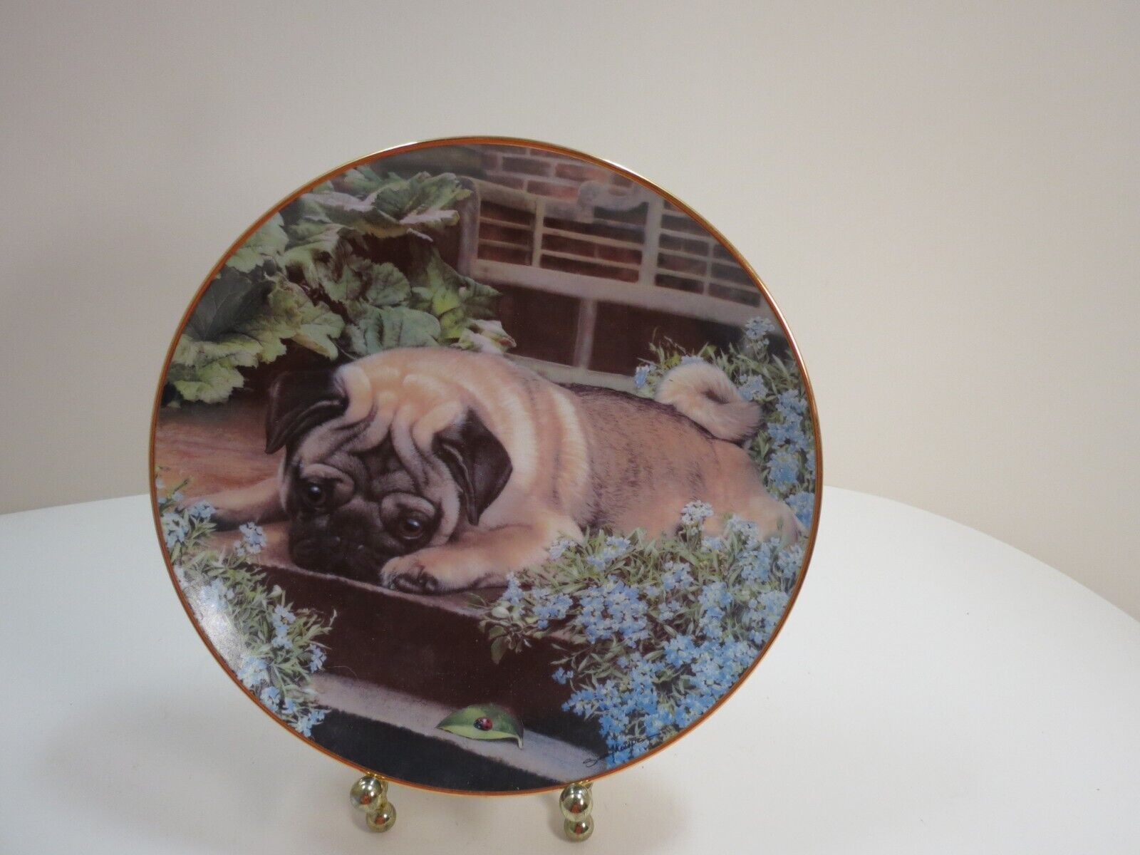 Danbury Mint Simon Mendez Pugs Collectible Plates pug A PUGS LIFE