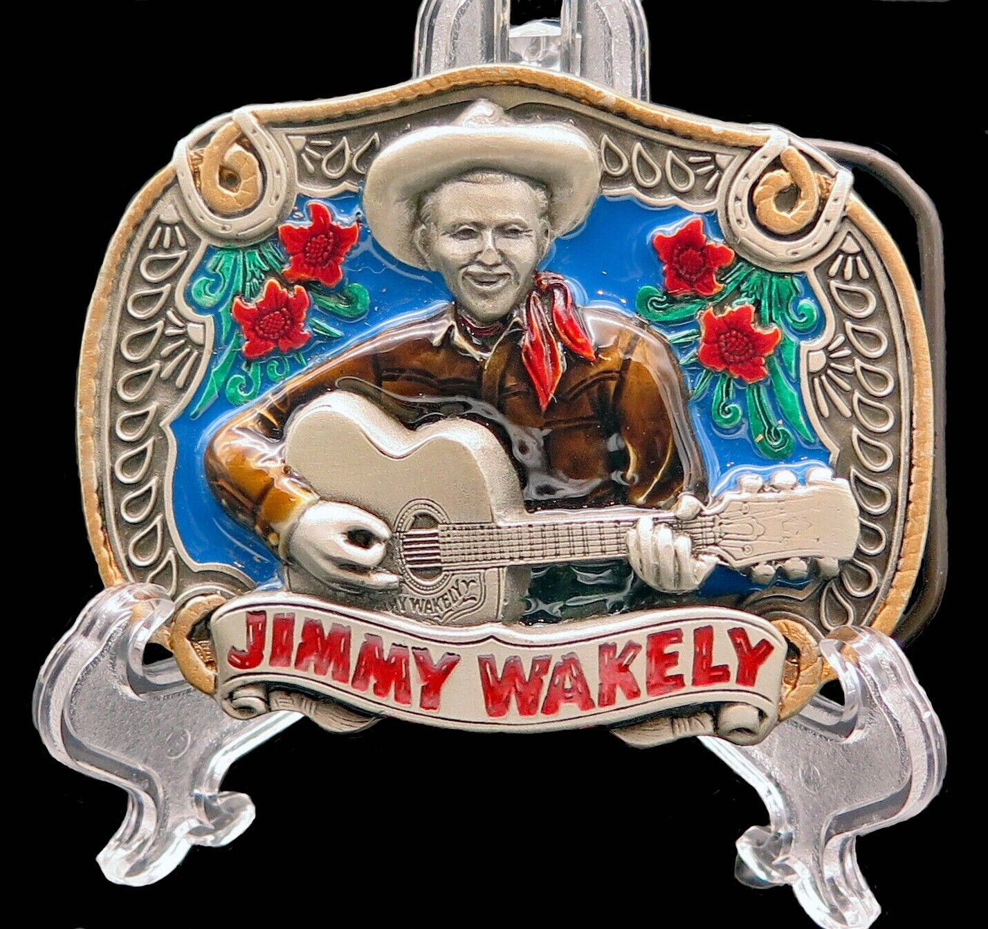 Jimmy Wakely American Actor Songwriter Country Western Cowboy Singer Belt Buckle