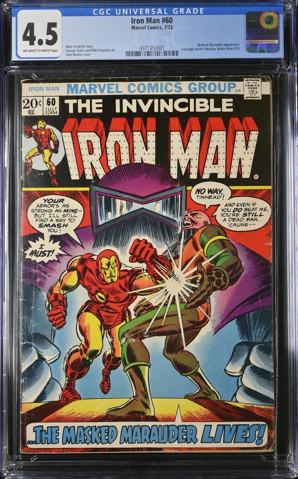 Iron Man 60 - CGC 4.5 (Jul ‘73)