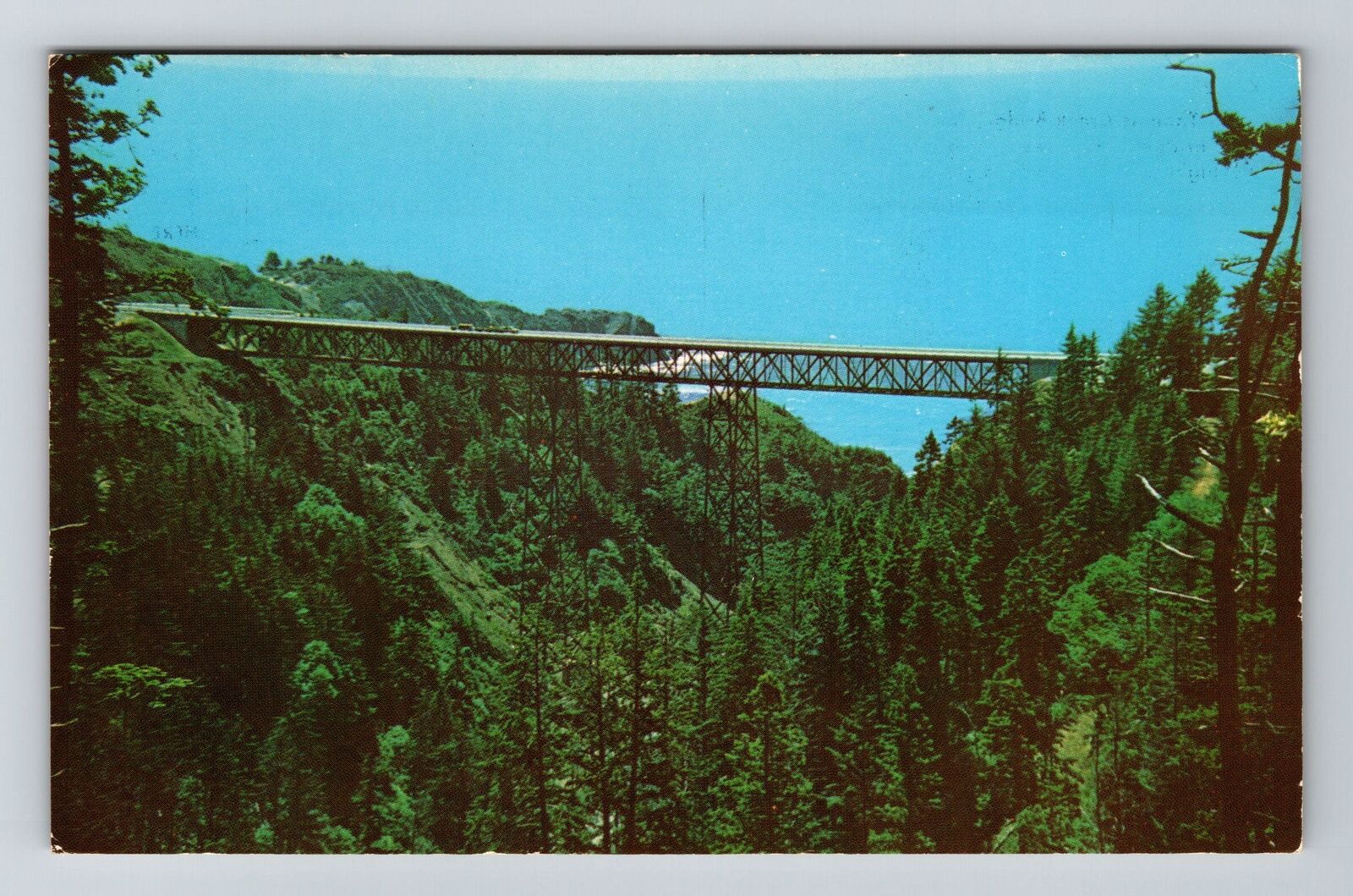 OR-Oregon, Thomas Creek Bridge, Oregon Coast, Vintage Postcard